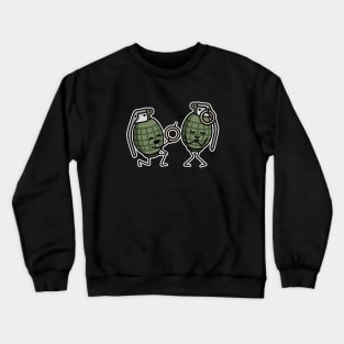 Hand grenade marriage proposal funny groom bride Crewneck Sweatshirt